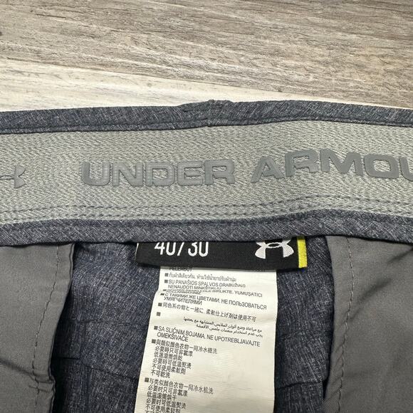 Under Armour Gray Mens 40x29 Flat Front Match Play Vented Performance Golf Pants - Picture 5 of 12